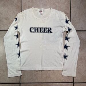 Women’s‎ Vintage Y2K baby tee long sleeve “Cheer” print  20003 Size S